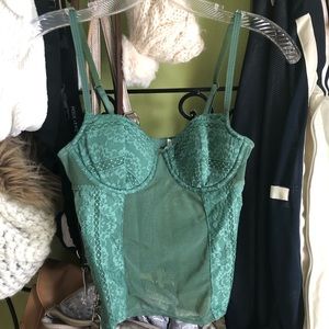 Green Corset Bustier